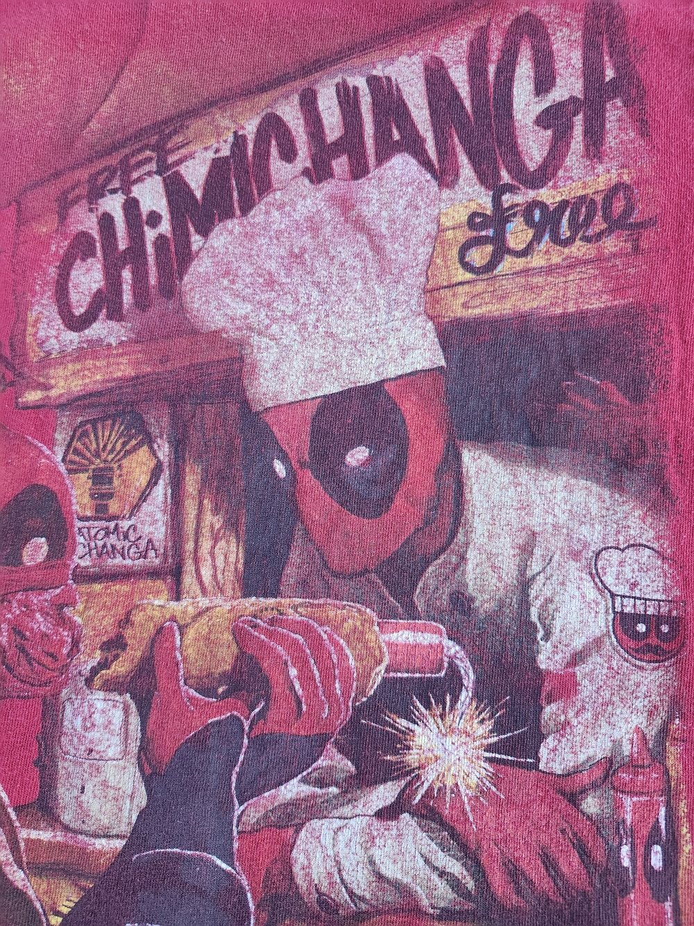 Marvel Deadpool Chef Graphic Short-Sleeve Tee - Pink Small